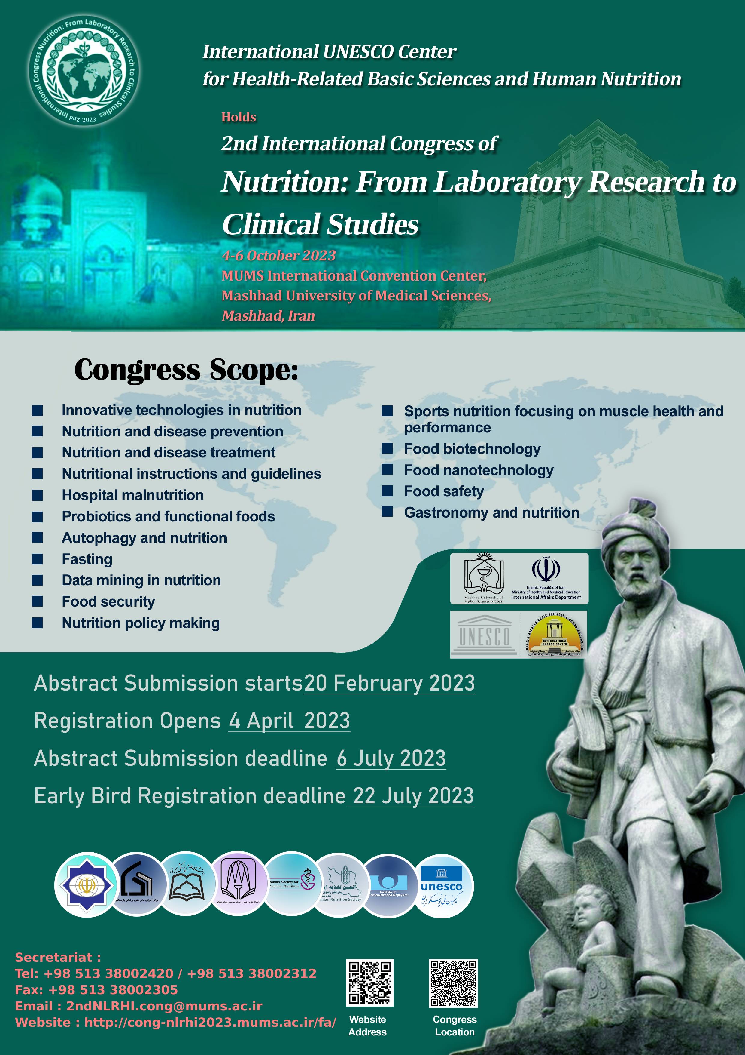2nd International Congress of Nutrition From Basic to Clinical Studies